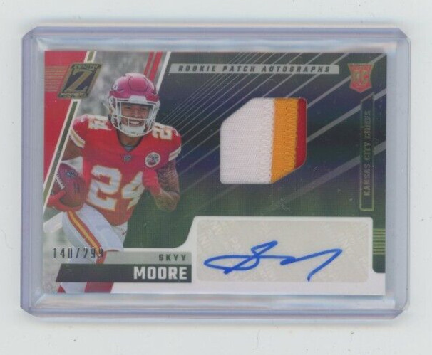 2022 Panini Zenith Rookie Patch Autograph #224 Skyy Moore No 144 of 299