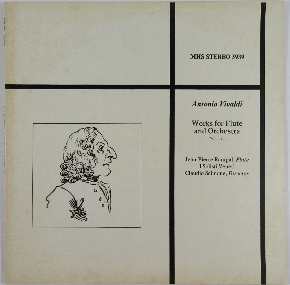 Vivaldi Works For Flute And Orchestra, Volume 1 MHS-3939 Stereo 1978