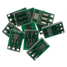 SOT89/SOT223 to TO-220/DIP Adapter Circuit Board, 10 Pack