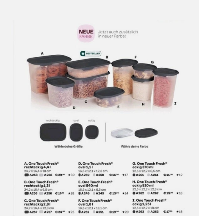 Tupperware One Touch Fresh® rechteckig oval eckig Eidgenosse Kühlschrank - Bild 2 von 4