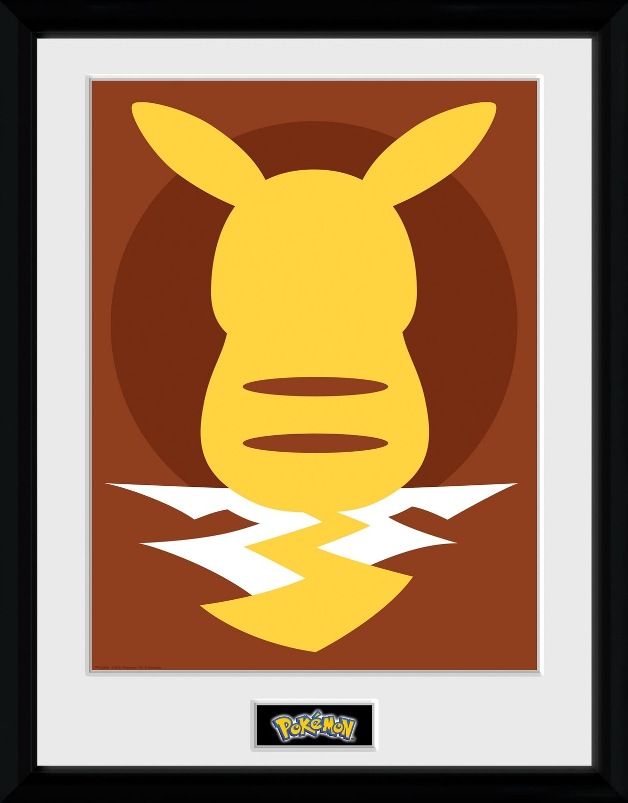 Pokemon Framed Print Pikachu Silhouette 25 (300) Stampa Con Cornice GB EYE