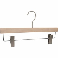 Hosenbügel ROH 5053 Esche, Bügelbreite 36 cm, Metallsteg mit zwei Clipsen