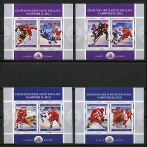 Togo 18 Ghiaccio Hockey Set Di Quattro Souvenir Fogli Mint Mai Incernierato Ebay