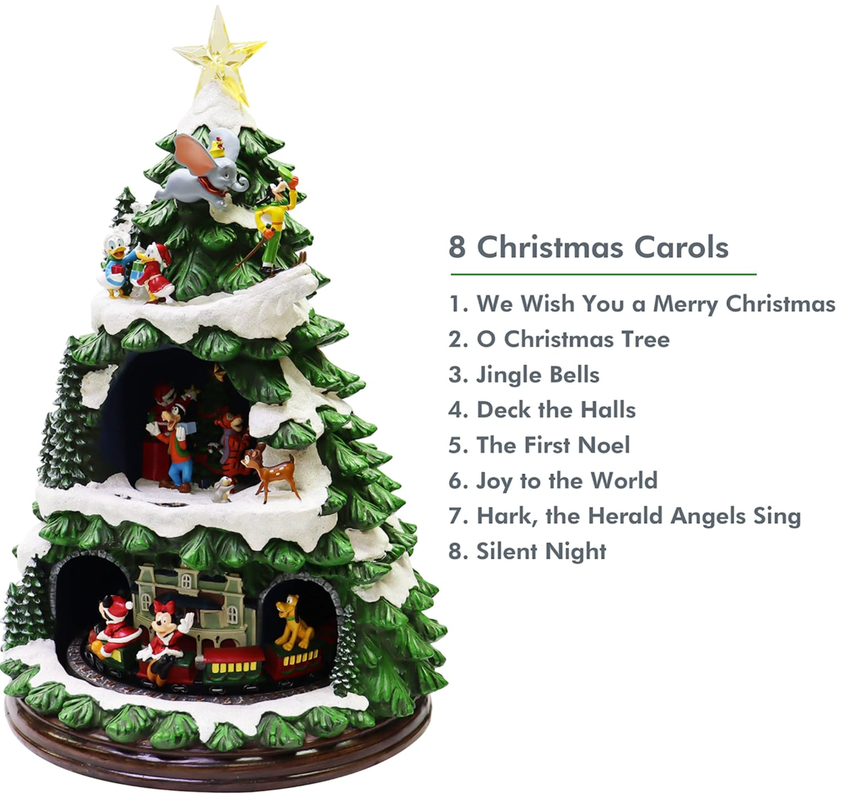 Disney Animated Christmas Tree With 8 Songs And Lights Holiday