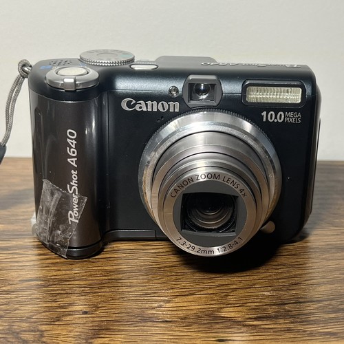 CANON PowerShot A640 10.0 MP Digital Camera Tested W/ Carrying Case