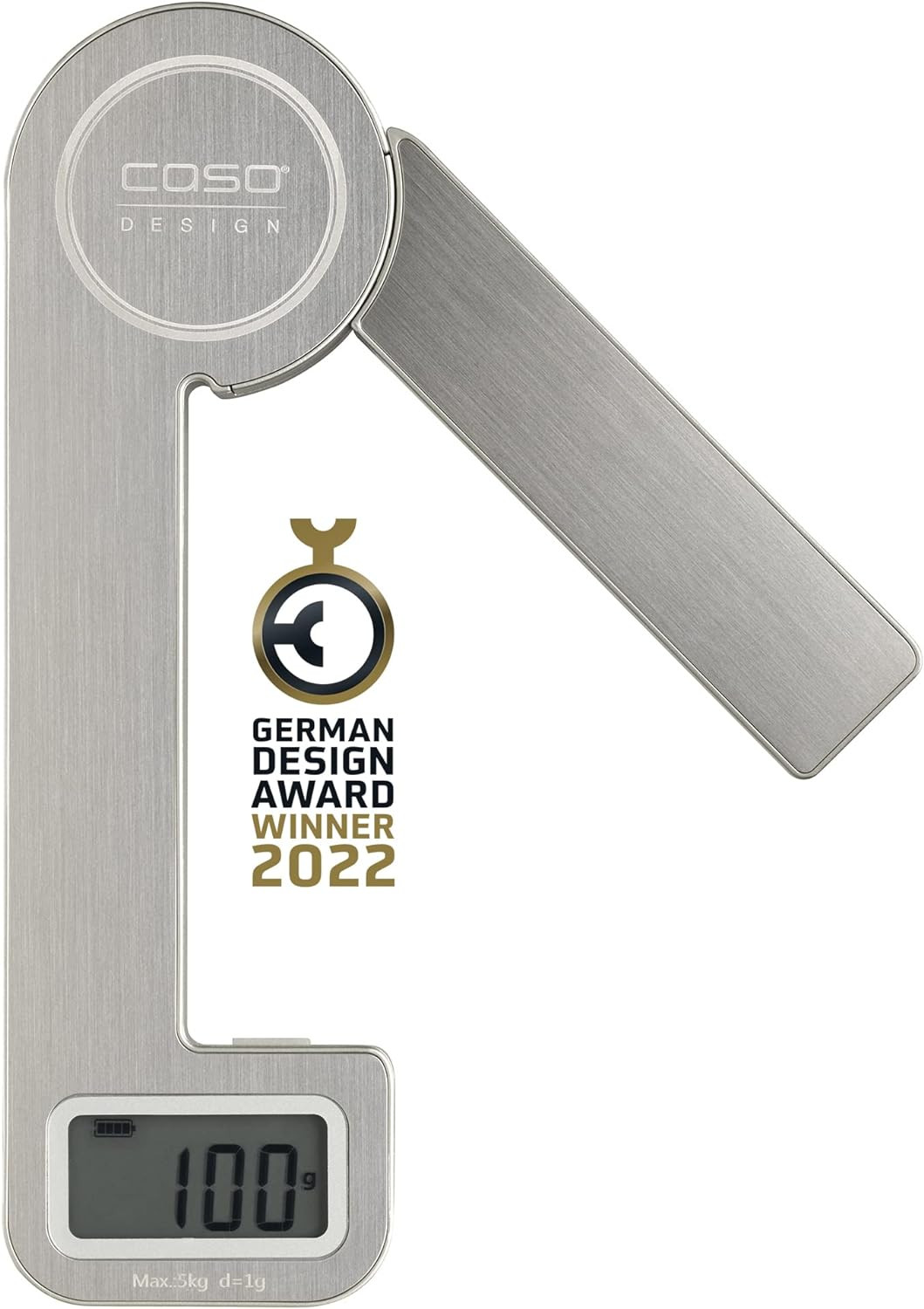 Caso Kitchen Ecostyle - Design Küchenwaage, Digitale Küchenwaage Mit Kinetischer