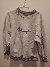 Vintage Champion Reverse weave crewneck Made In USA Size L Distressed Retro USA