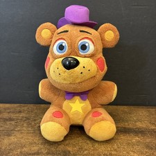 Funko Five Nights At Freddys Freddy Fazbear Brown Bear Purple Hat 8" Plush 2019