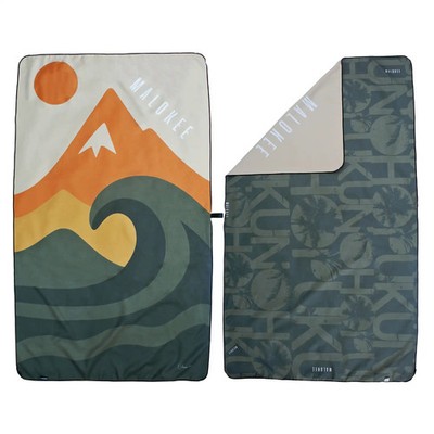 Grünes Mikrofaser-Sporthandtuch für Camping 145cm x 90cm trocknet schnell