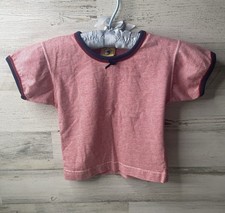 Vintage 90s Duck Head Striped Short Sleeve Shirt Made In USA Red Girl’s Size: 4T