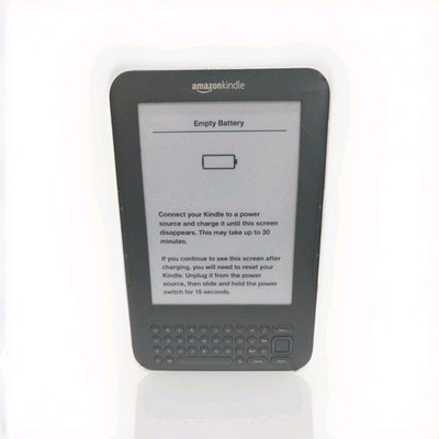 Amazon Kindle 3rd Gen D00901 - 4GB - Needs New Battery As-Is