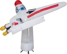 7' Gemmy Airblown Inflatable Disney Star Wars R2D2 In X-Wing Fighter Scene