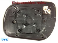 TYC 336-0063-1 Spiegelglas FüR AußEnspiegel Rechts FüR Toyota