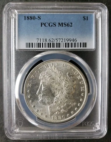 1880 S $1 Morgan Silver Dollar PCGS MS62