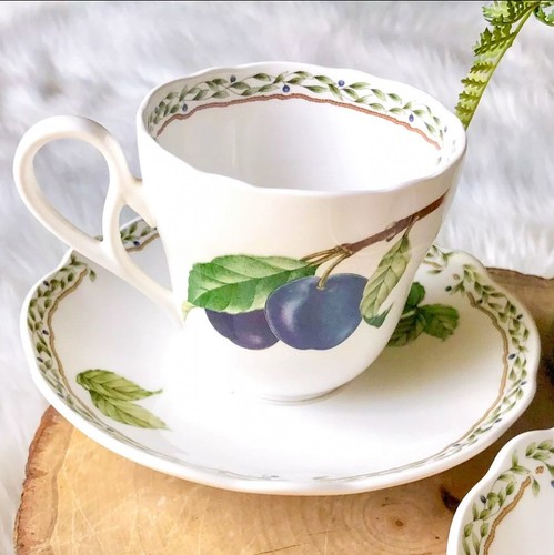 NORITAKE PRIMACHINA ROYAL ORCHARD FOGLIE DI FRUTTA 9416 PIATTINI SET DI 2 - Foto 4 di 7