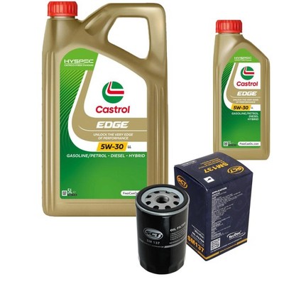 INSPEKTIONSKIT FILTER CASTROL 6L ÖL 5W30 für Jeep Cherokee KK 3.7 V6 4x4