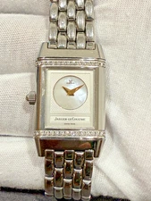Ladies Jaeger Lecoultre Reverso Duetto Factory Diamond & MOP Ref 266.8.44 Watch