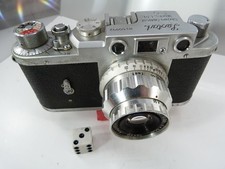 VINTAGE SHOWA LEOTAX K 35mm Film Camera w TOPCOR 50/3.5 Lens, ORIGINAL CASE.READ