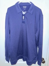 NWT Izod Luxury Classics Mens Large Blue Long Sleeve Quarter Zip Sweater