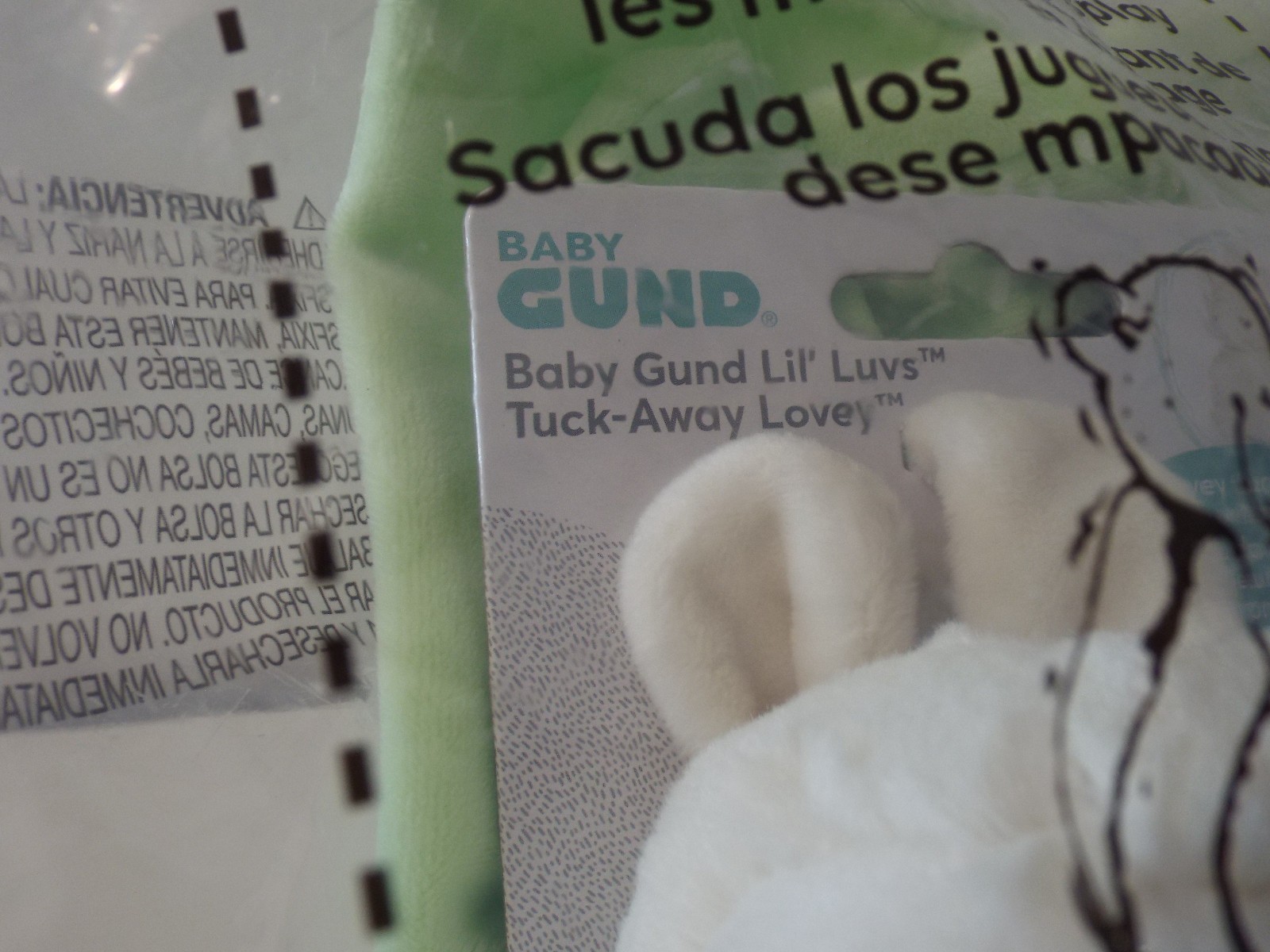 Baby Gund Lil Luvs "Liam The Llama" Plush Tuck-Away Lovey Toy (New, Sealed)