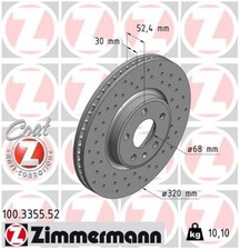 2x Zimmermann 100335552 Bremsscheiben 320mm vorne für Audi A4 B5 A5 A6 C7 A7 Q5