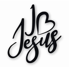I Love Jesus Christian Faith - Vinyl Decal Sticker - CHOOSE Size  Color