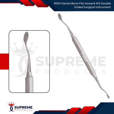 RDM Dental Bone File Howard #12 Double Ended Surgical Instrument