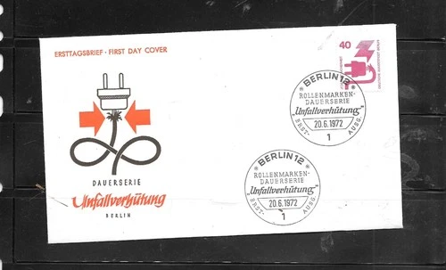 BERLIN GERMANY 1971 9N321 FDC COVER USED XF OLD VINTAGE DEFINITIVE STAMP