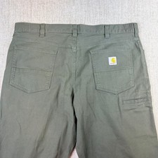 Carhartt Rugged Flex Relaxed Fit Canvas Work Pants Olive Green BN2517-M 40x32