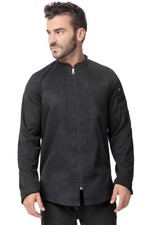 Chef Works Men's Nepal Chef Coat Large Black