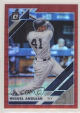 2019 Panini Donruss Optic Red Pandora Prizm 94/99 Miguel Andujar #129 uk2