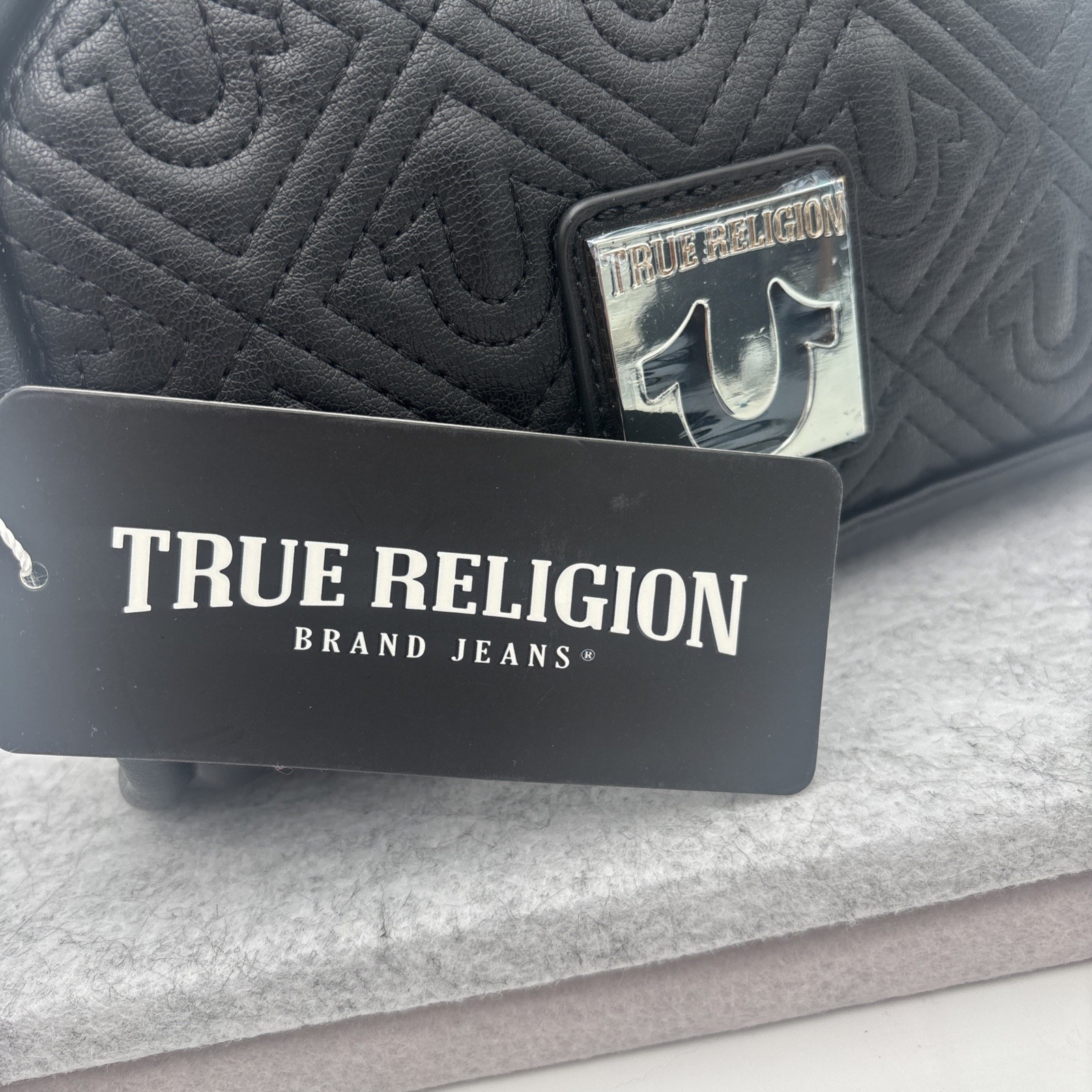 New True Religion W/ Metal Horseshoe Logo Crossbody Bag Black thumbnail 9
