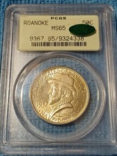1937 Roanoke Commemorative Half Dollar PCGS MS65 CAC OGH SUPER GEM
