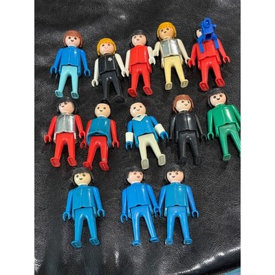 Vtg Playmobil Figures Lot 12 Action Figures Boy Girl People Job Lot
