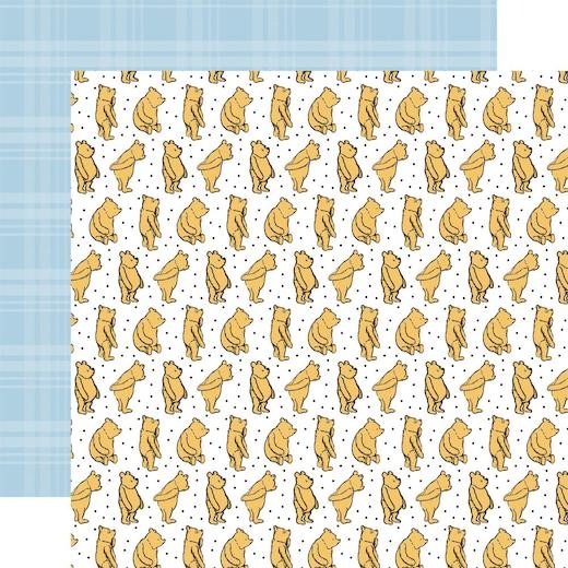 Echo Park The House at Pooh Corner 12""x12"" Double-Sided Card - Curious Winnie