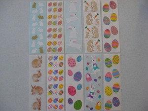 Mrs Grossman's Easter Stickers . Bunnies & Easter Eggs . 10 sheets! A buck each!