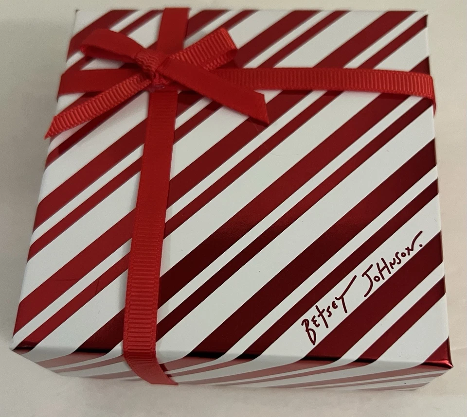 Pendientes Betsey Johnson Reno Rojo Corazón Nariz Cuelga Foto 3 de 4