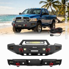 Front Rear Bumper Kit For 2003-2005 Dodge Ram 25003500 Wwinch Plate Led Lights Front Rear Bumper Kit For 2003-2005 Dodge Ram 25003500 Wwinch Plate Led Lights