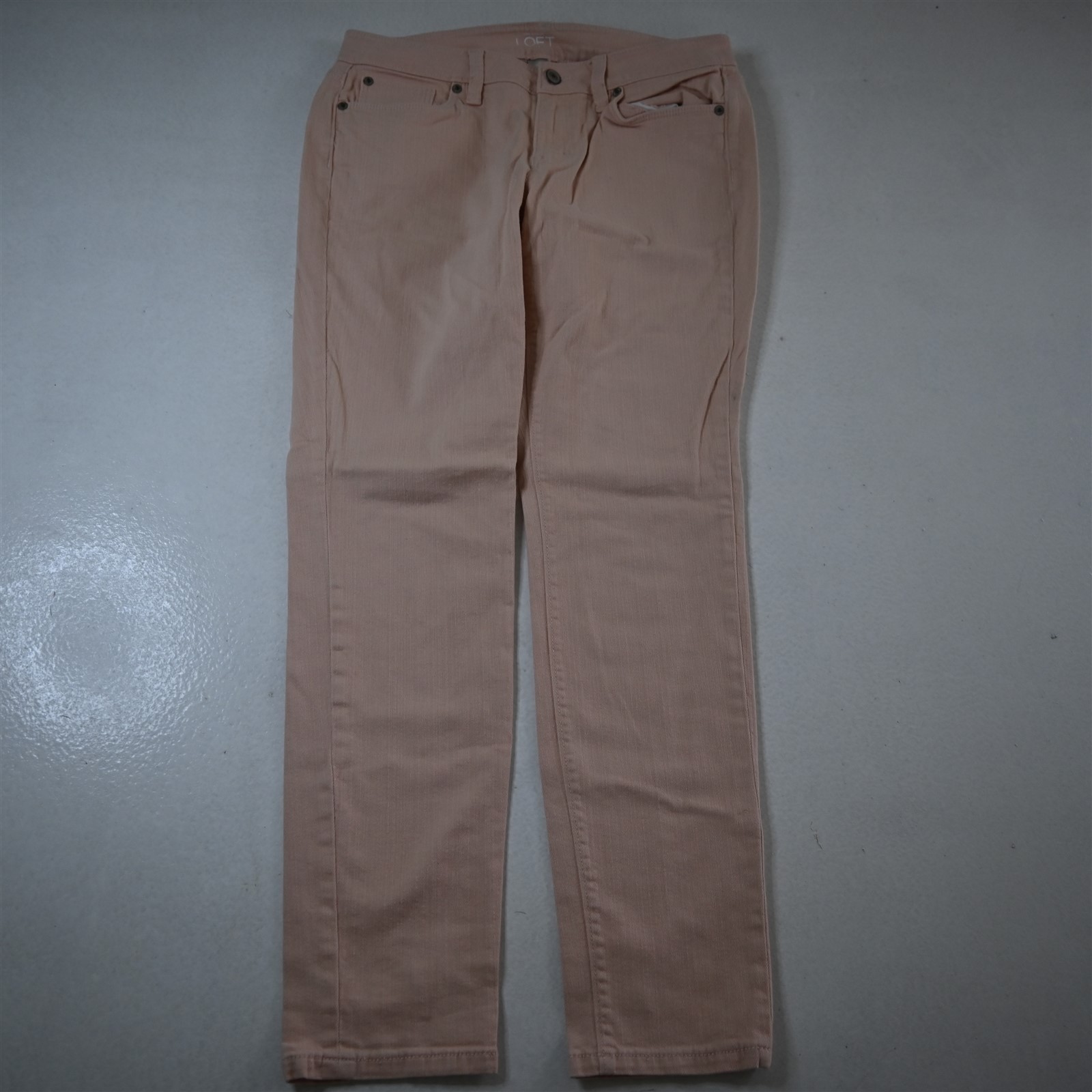 LOFT 6 Curvy Skinny Pink Stretch Denim Womens Jeans