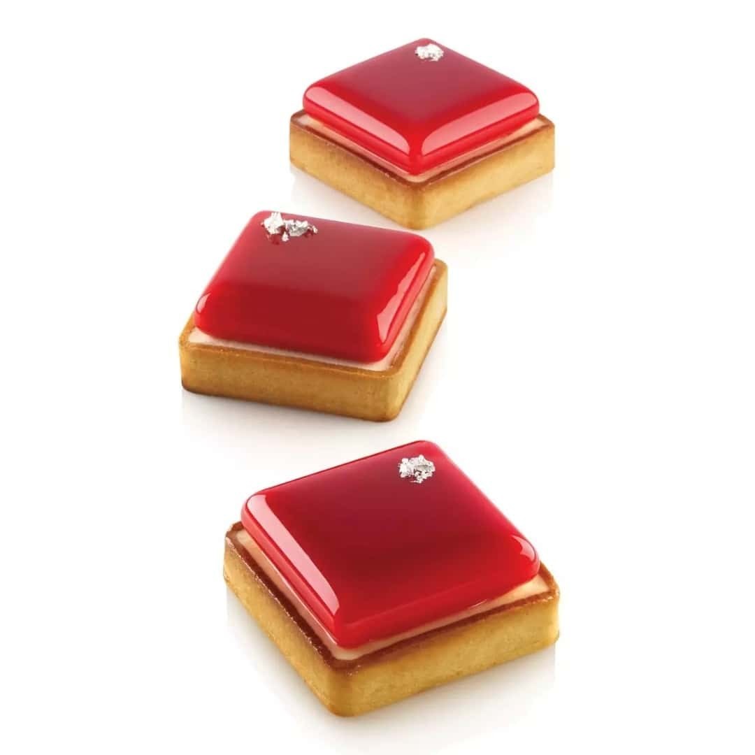Silicone Mold Kit For Square Mini Cakes With 6 Tart Rings 8x8 CM - SILIKOMART