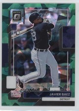 2022 Panini Donruss Optic Green Cracked Ice Prizm /7 Javier Baez #180 5h8