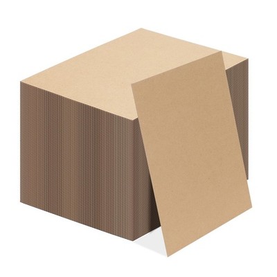 8.5x11 Corrugated Cardboard Sheets Set of 100, Flat Card Boards Inserts for C...