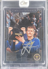 NIKOLA JOKIC 2022 PANINI ONE & ONE BASKETBALL TIMELESS MOMENTS AUTO /49 NUGGETS