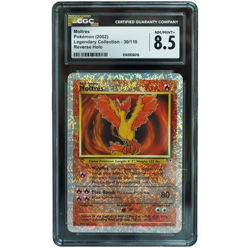 Moltres 30/110 Reverse Holo Legendary Collection CGC 8.5 Pokemon Card *ZA