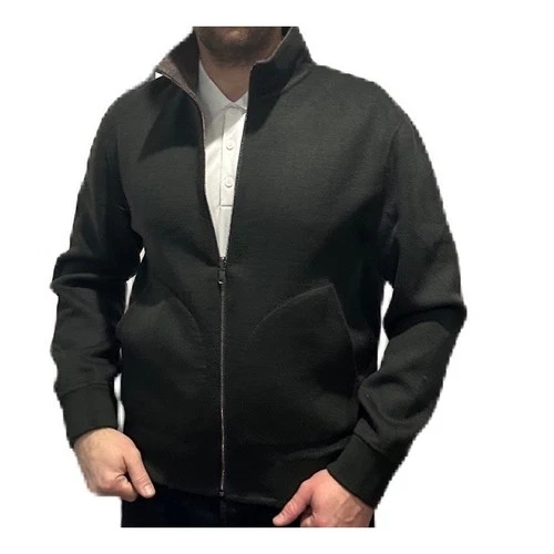 RIVO Wool Men's Bomber Minimalistic Reversible Jacket NWT Size 52 or L - product listing photo