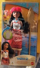Disney Vaiana/ Moana 2,  singende Barbie /Puppe mit Ruder, Muschel & Schmuck
