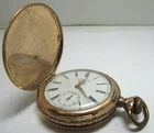 Vintage U.S. Watch Co. Waltham 16S 11J GF Hunter Case Pocket Watch Not Running