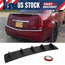 For Cadillac	CTS Sedan 2003-2019 Rear Diffuser Splitter Bumper Spoiler Lip US