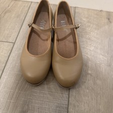 Girls Bloch S0302G SO302G Tan Tap On Shoes Size 7
