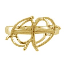 Semi Mount 13x9mm Pear Shape Faceted Cut Birthday Ring Sterling Silver